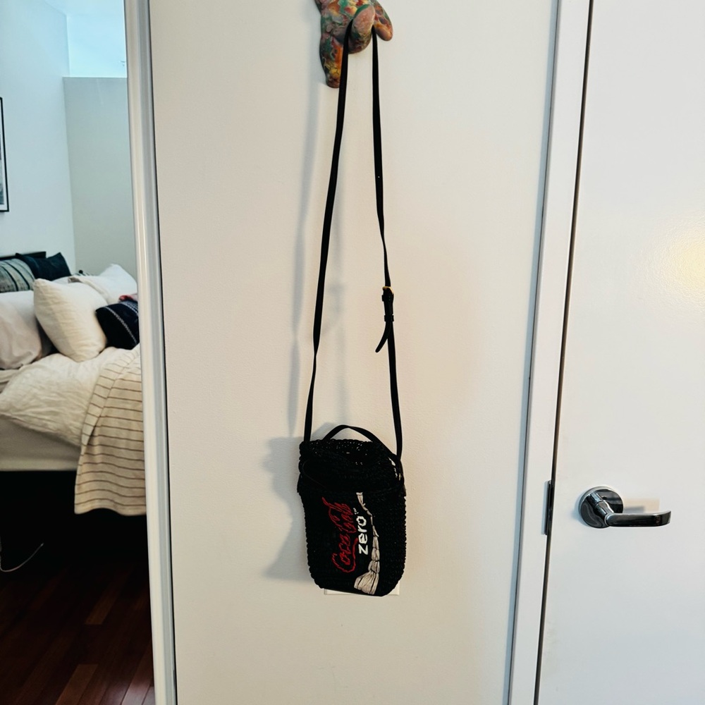 ANYA HINDMARCH COKE ZERO BLACK CROSSBODY NWOT RARE - Picture 7 of 12